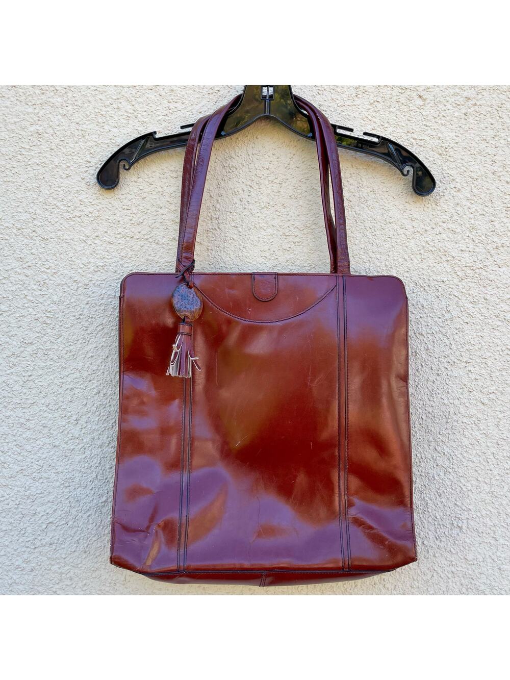 Hobo Intl Reddish Brown Leather Tote Bag Double Handle